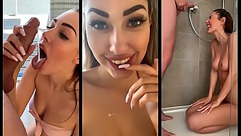 Busty Beach Babe Takes A Big Load In Her Mouth And Gets A Golden Shower