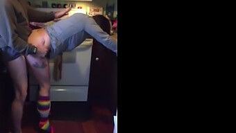 Amateur Wife Experiences A Satisfying Orgasm From Behind During Kitchen Sex