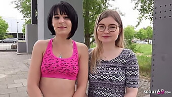 First Time Threesome With Two Skinny Girls In Berlin