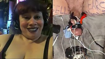 Femdom Mistress Kínozza A Golyókat És A Farkat Elektromos Stimulációval