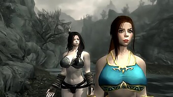 Jenna Og Lacey'S Eventyr I 3d Skyrim