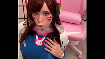 Una Chica India Amateur Toma Una Gran Polla En Su Atuendo De Cosplay D.Va