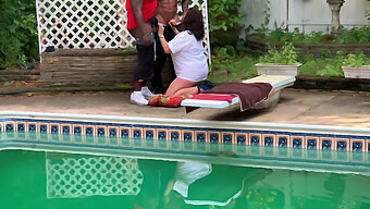 A Big Black Cock Is Being Sucked By A Wife At The Pool