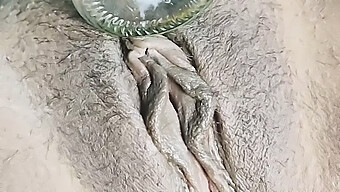 Close-Up View Of Indian Wife'S Swallower Skills