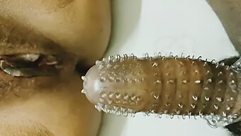 Masturbation With A Special Condom For A Desi Wife'S Vagina