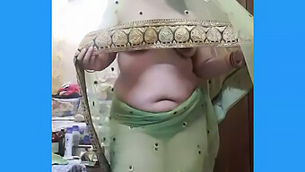 Mature Indian Grandmother In A Saree Teases Her Husband